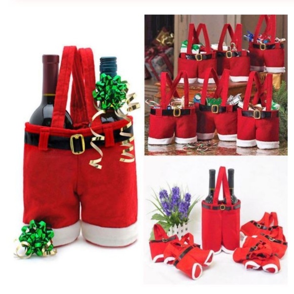 Cute4less2012 Other - Double Wine Bottle Gift Bag Santa Feet
